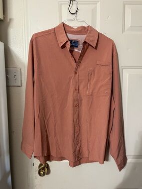 Relaxed Dusty Rose Button-Down Shirt for Women